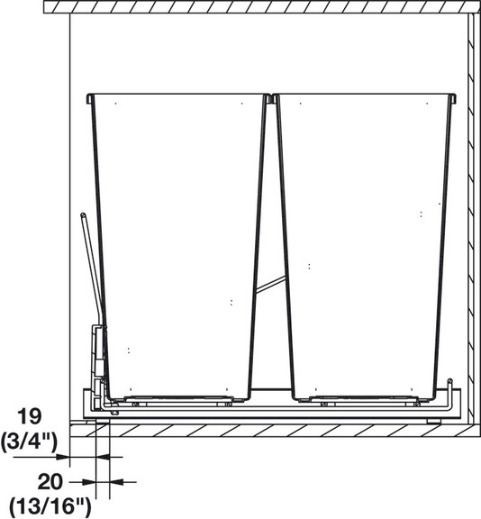 Hafele 503.88.972 Wire Waste System  Bottom Mount ...