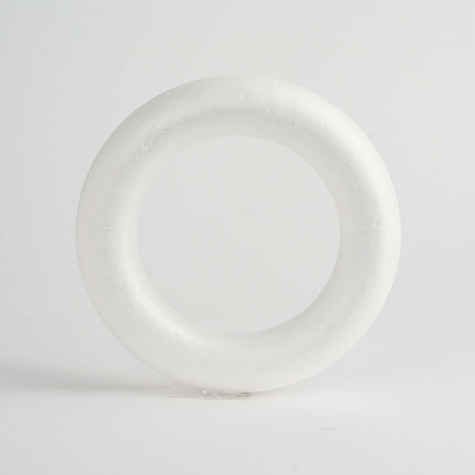 12 Pack White Styrofoam Ring, Foam Circle Hoop For DIY Crafts 8