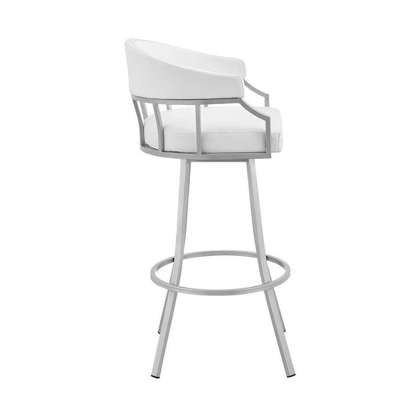 Mayla 30 Inch Swivel Bar Stool， Metal Flared Legs - 40 H x 21 W x 21 L Inches