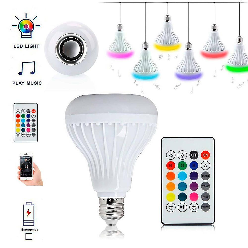 Wireless Bluetooth Bulb Light Speaker Smart Music Play Bulb Colorful Lamp Remote