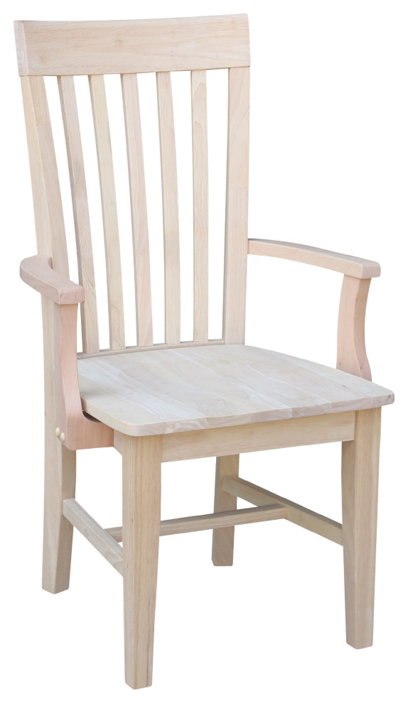 Tall Mission Chair With Arms   Transitional   Dining Chairs   by International Concepts  Houzz