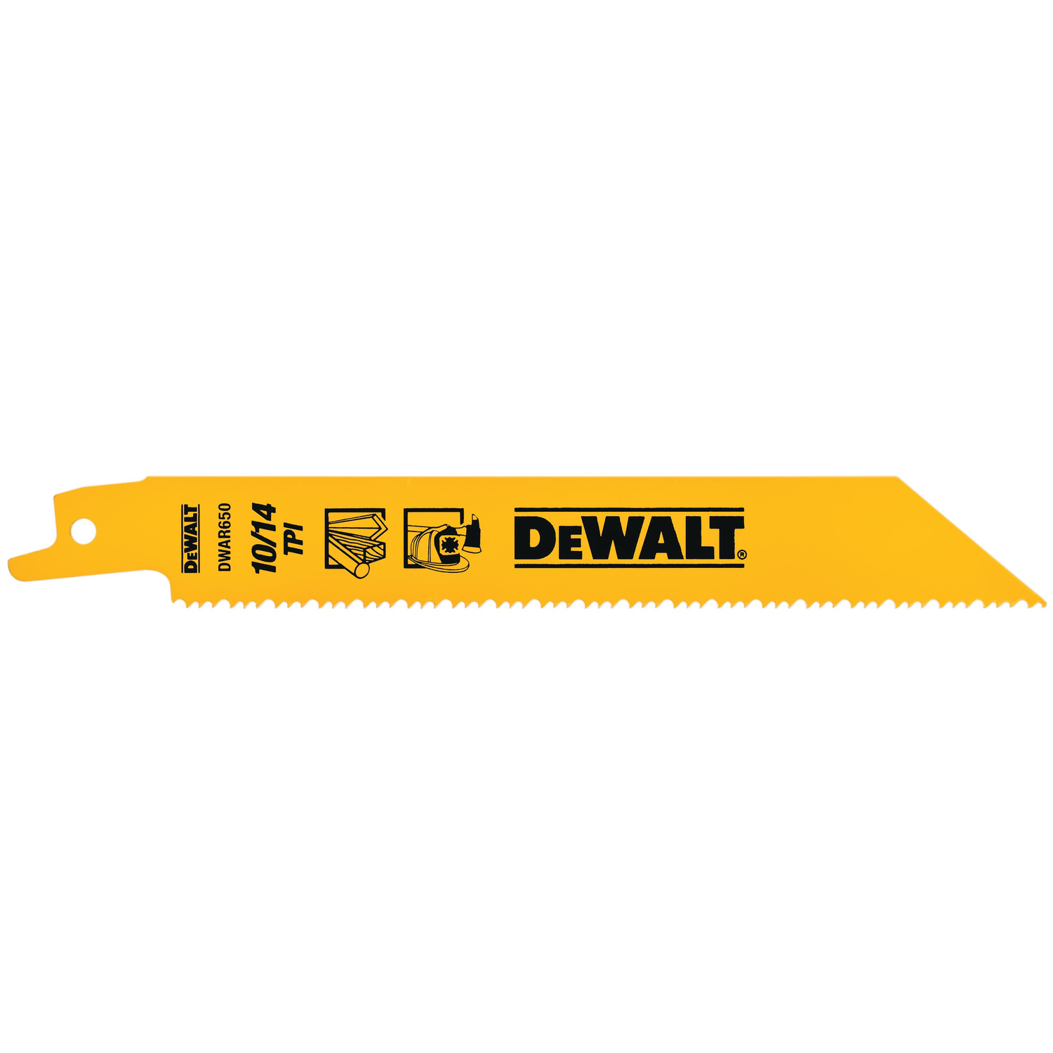 DW 6 in. Bi-Metal Reciprocating Saw Blade 10/14 TPI 5 pk