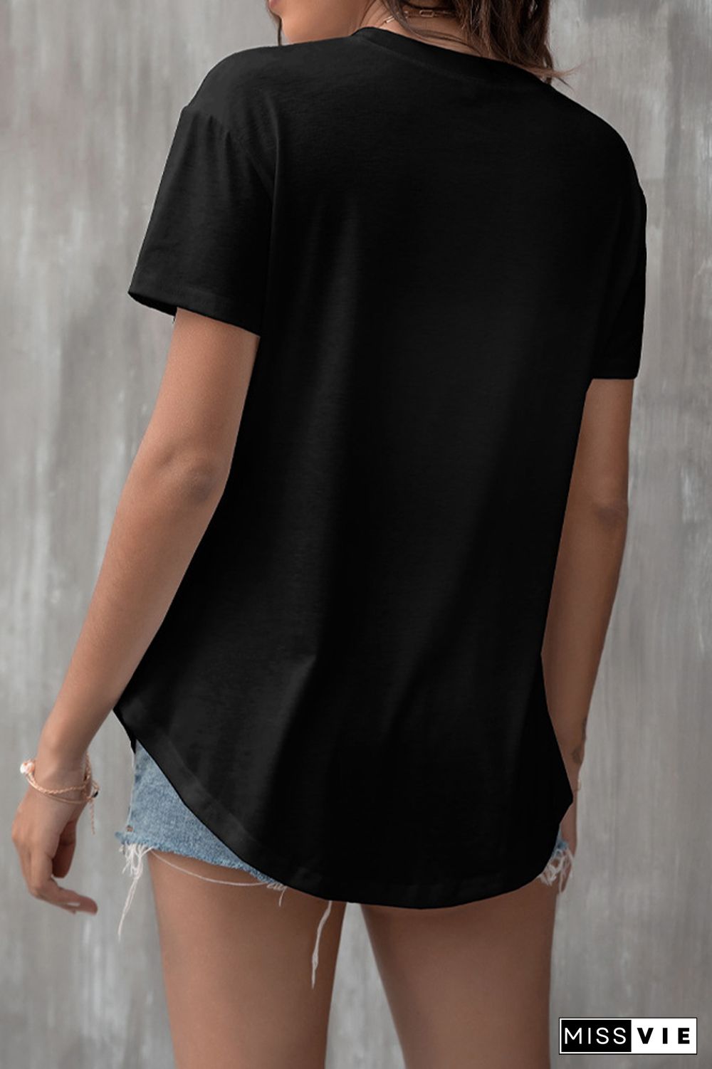 Solid Color Crew Neck Short-sleeved T-shirt Wholesale