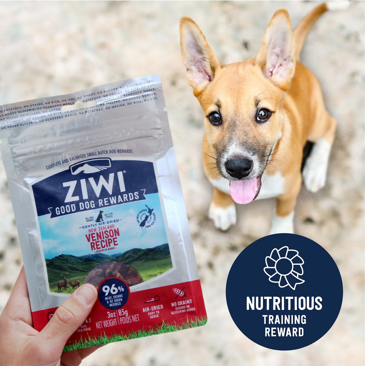 Ziwi Good Dog Rewards Air-Dried Venison Dog Treats