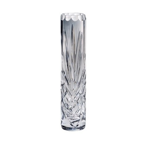 Majestic Gifts Hand Cut   Mouth Blown  Crystal Bud Vase   8\