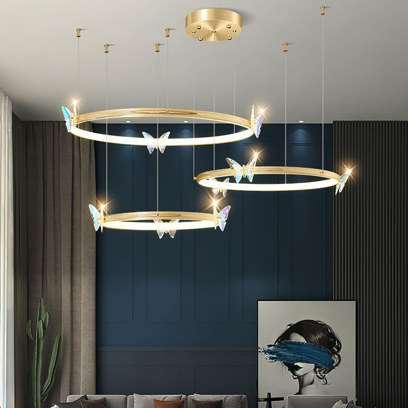 Blue Butterfly Chandelier