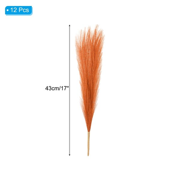 12 Pcs 17 Inch Faux Pampas Grass Artificial Boho Decor