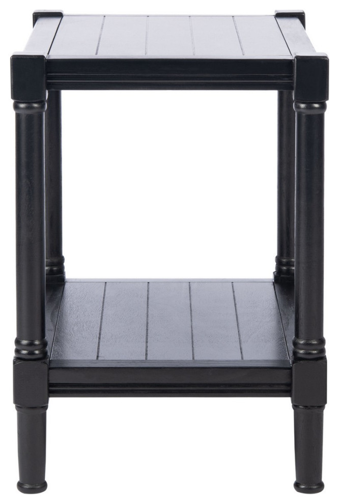 Easton Rectangle Accent Table Black   Traditional   Side Tables And End Tables   by AED Luxury Home Decor  Houzz