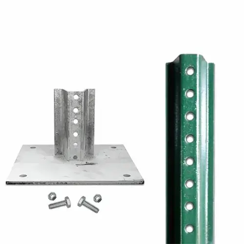 OEM Galvanized U Channel Sign Post Fence Post Waterproof Galvanized Powder Coated Steel Post Street Square Traffic Customized