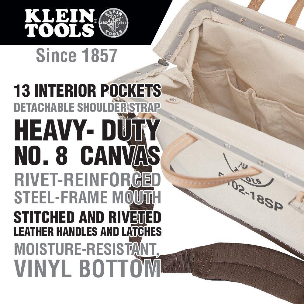 18 Deluxe Canvas Tool Bag