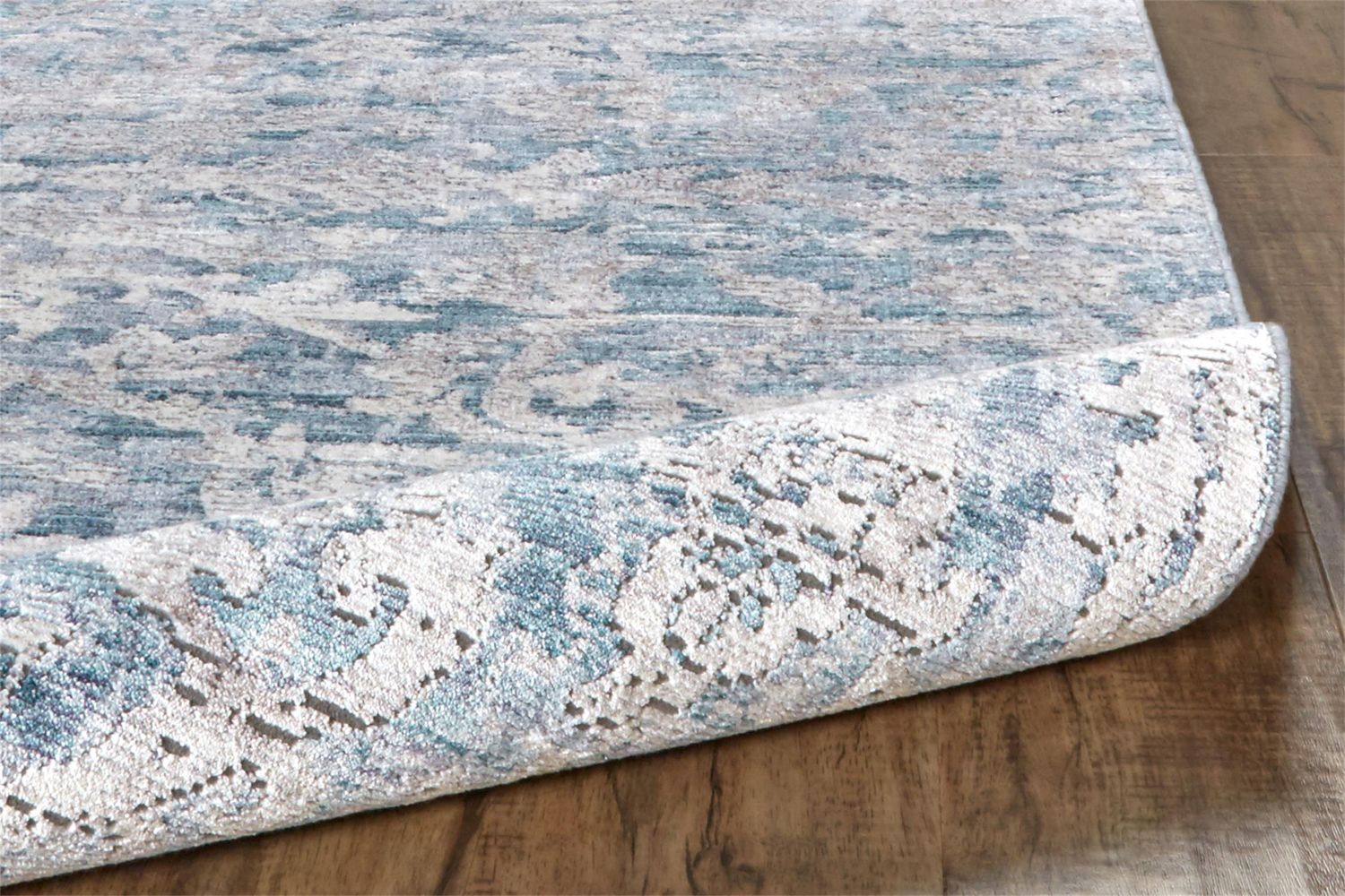 Tirza Teal and Gray Rug by BD Fine