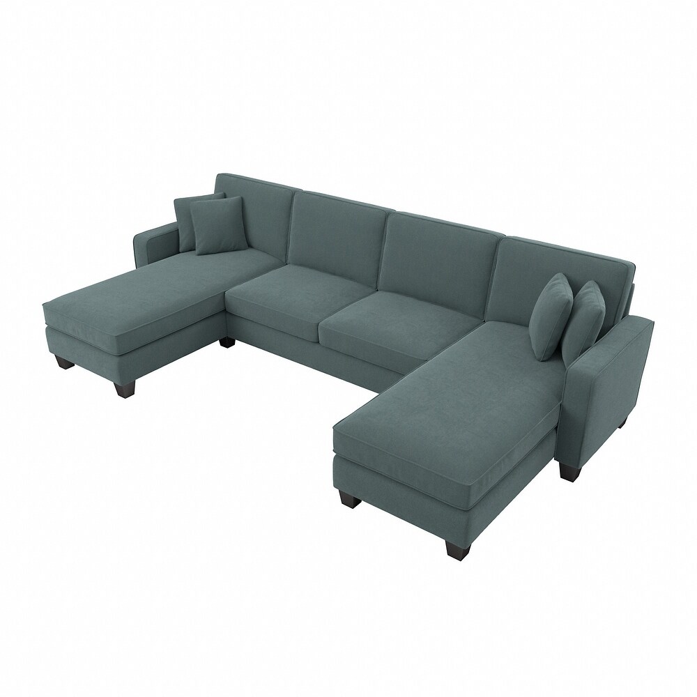 Stockton 130W Sectional Couch with Double Chaise by Bush Furniture