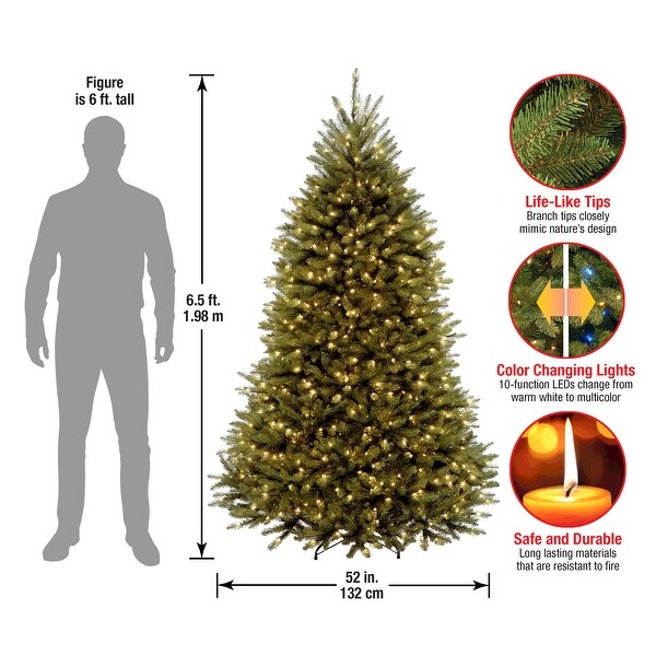 National Tree Company 6.5 ft. Fir Tree with Dual Color LED Lights