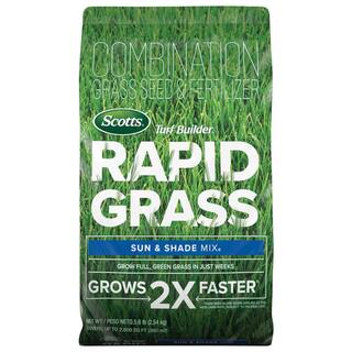 Scotts Turf Builder 16 lbs. Rapid Grass Sun  Shade Mix Combination Seed and Fertilizer Grows Green Grass in Just Weeks 18216-1