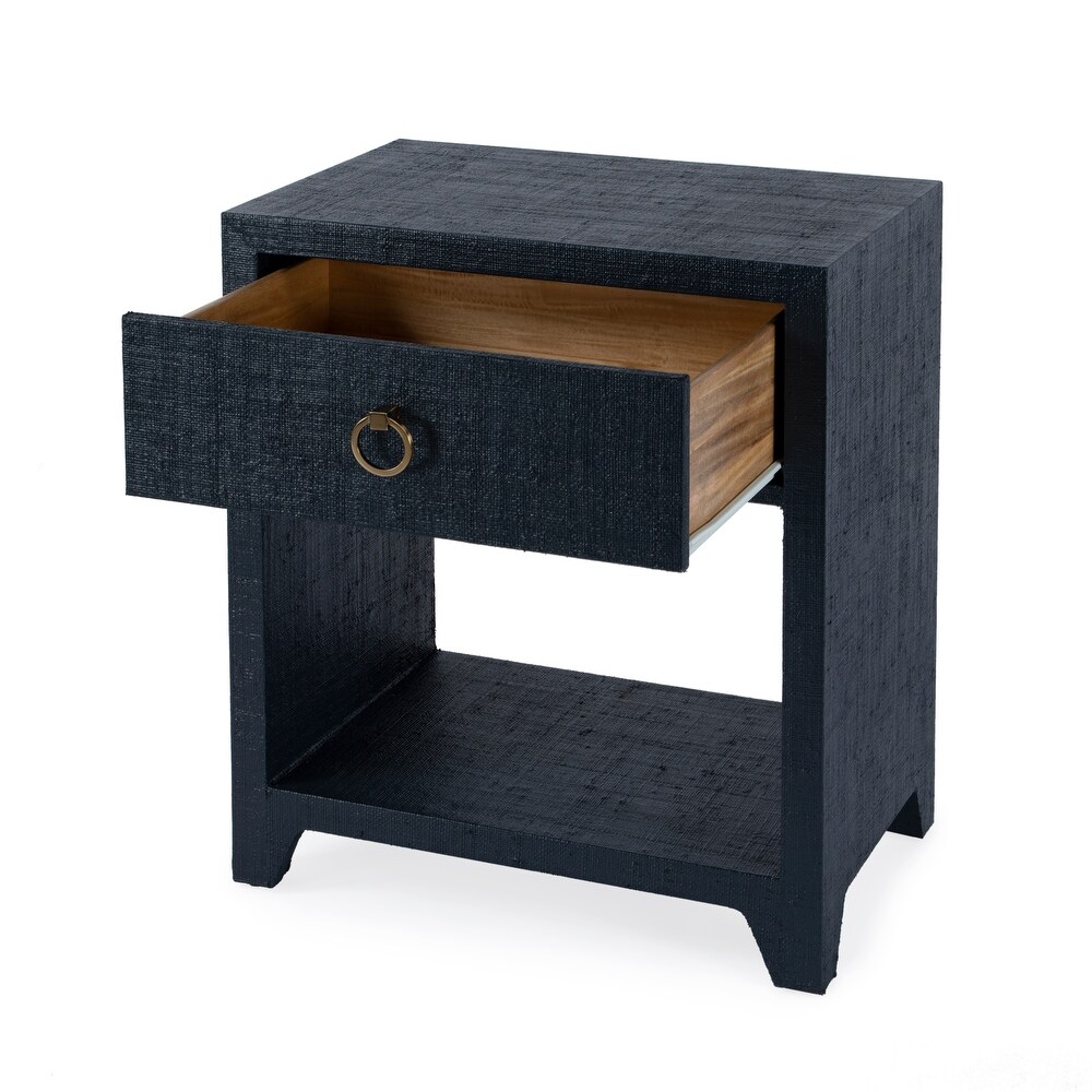 Bar Harbor Raffia 1 Drawer Nightstand