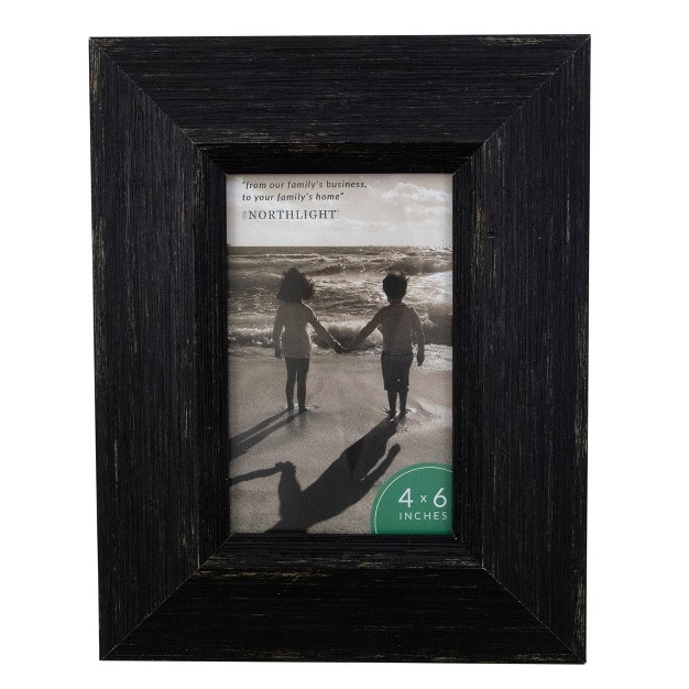 Distressed Finish Rectangular 4 quot X 6 quot Photo Picture Frame Black