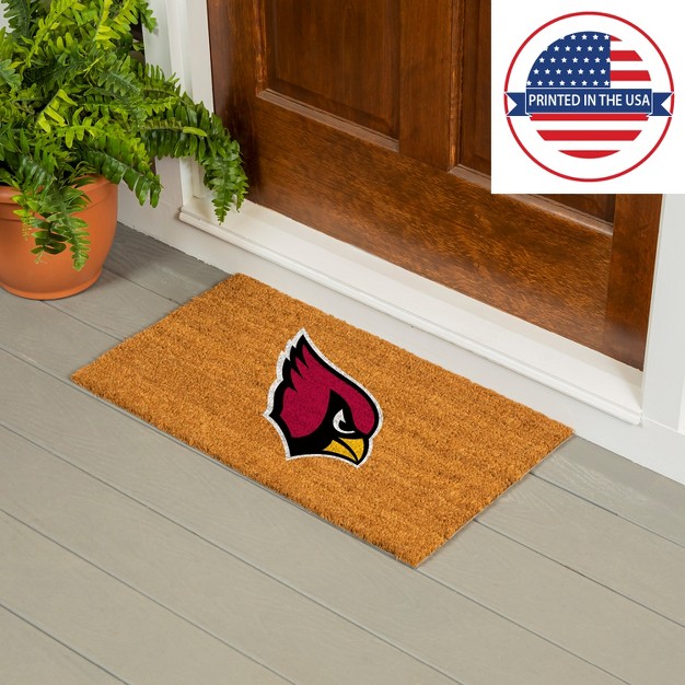 Evergreen Nfl Arizona Cardinals Logo Natural Coir 28 X 16 Inches Indoor Outdoor Doormat