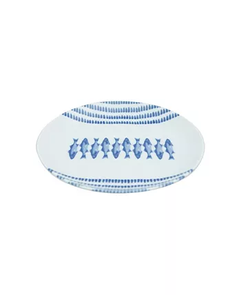 Porland Marine Blue 6-Piece Cake Plate Set