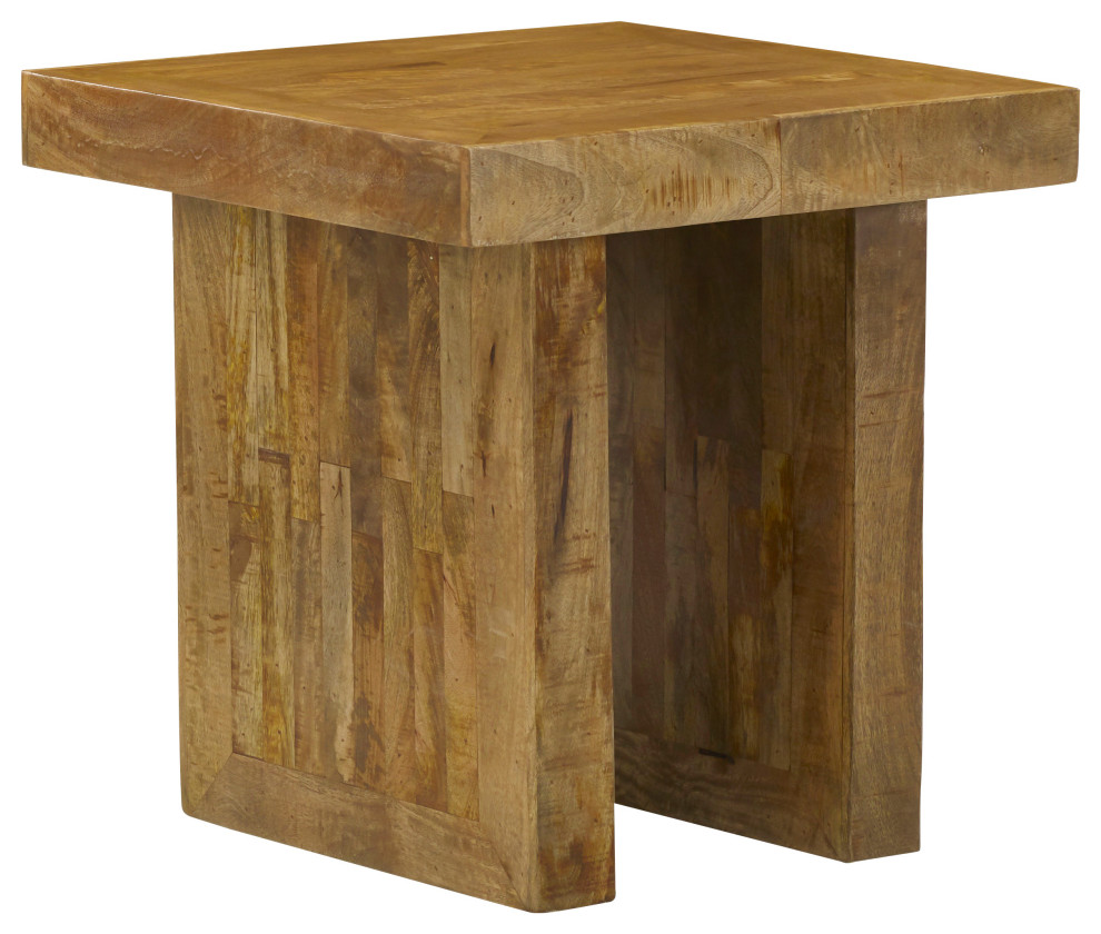 24 quotSquare Rustic Reclaimed Wood Planks End Side Accent Table Lorna   Rustic   Side Tables And End Tables   by Sideboards and Things  Houzz