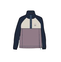 Snowdrop Pullover Recycled Polartec® Fleece - Lilac/ Deep Navy