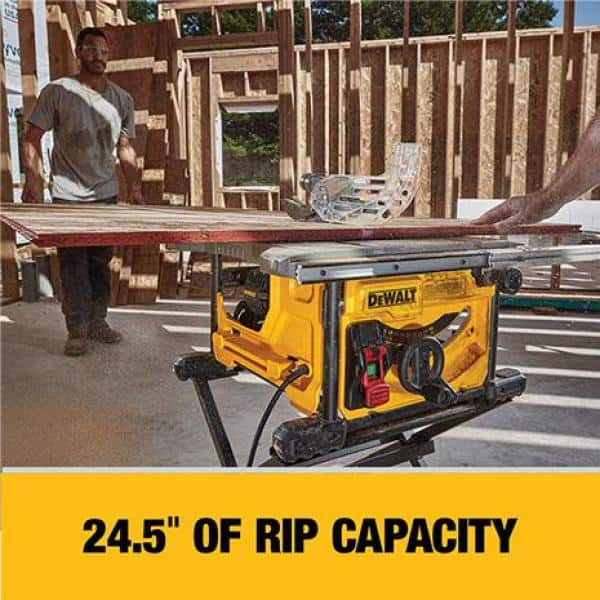 DEWALT 15 Amp Corded 8-1/4 in. Compact Portable Jobsite Tablesaw (Stand Not Included) DWE7485