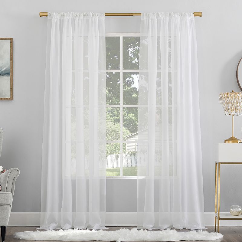 No. 918 Mallory Sheer Voile Rod Pocket Single Curtain Panel