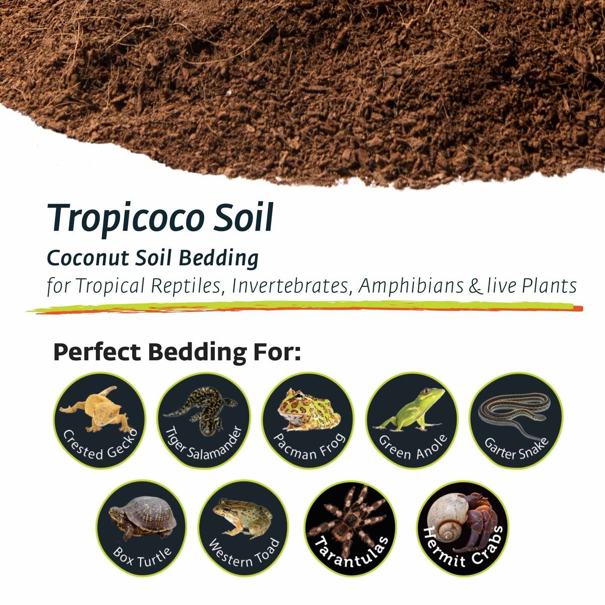 Galapagos Tropicoco Coconut Soil Tropical Reptile and Amphibian Bedding， 8-qt brick