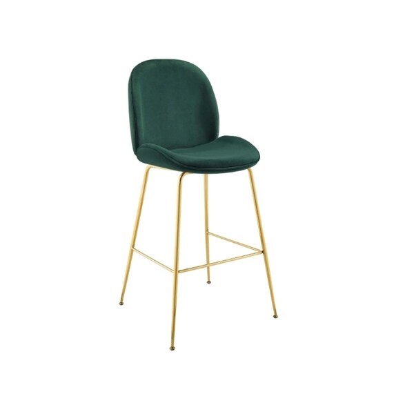 Beatlle style Velvet Counter Stool - N/A