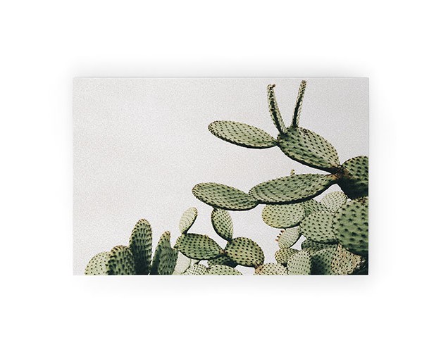 Romana Lilic La76 Photography Cactus On Blue Sky Welcome Mat Society6