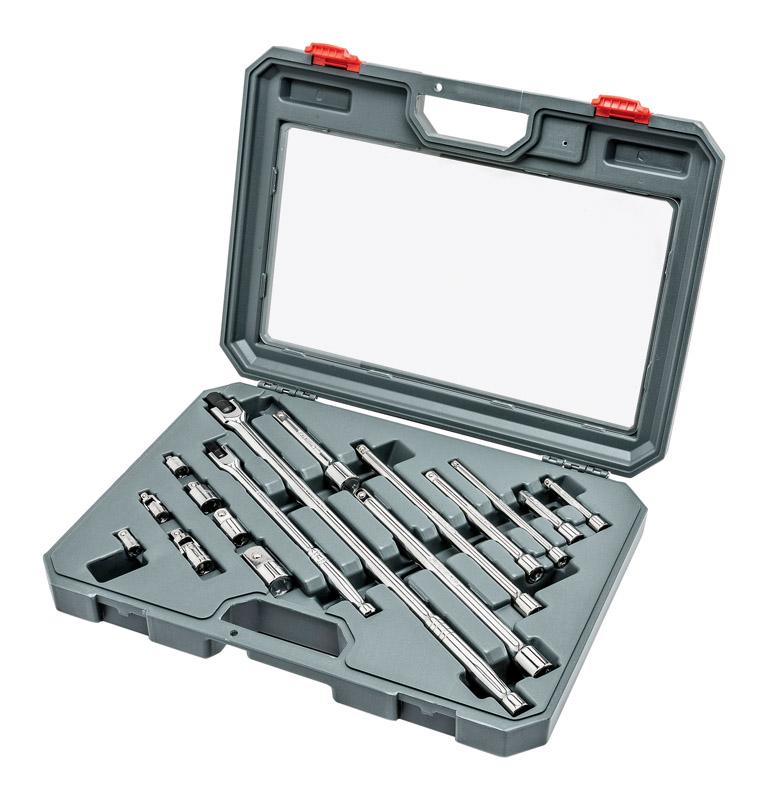 Crescent Assorted Sizes x 1/4 in. drive SAE 6 and 12 Point Socket Wrench Set 16 pc.