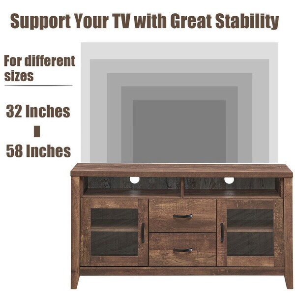 TV Stand Tall Entertainment Center Hold up - 52