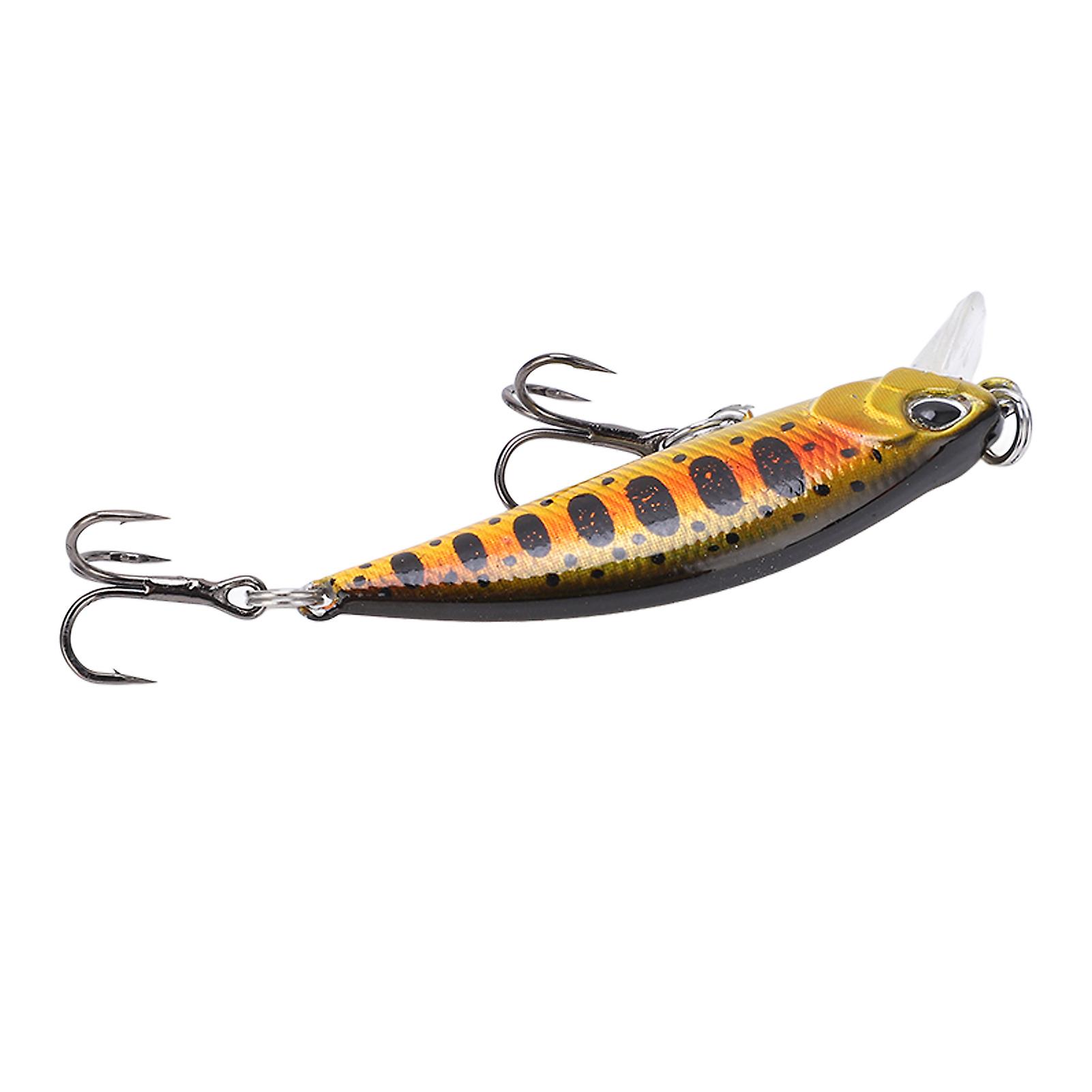 5cm Hard Artificial Minnow Fishing Bait 3d Lifelike Eyes Floating Wobbler Fishing Lures#2