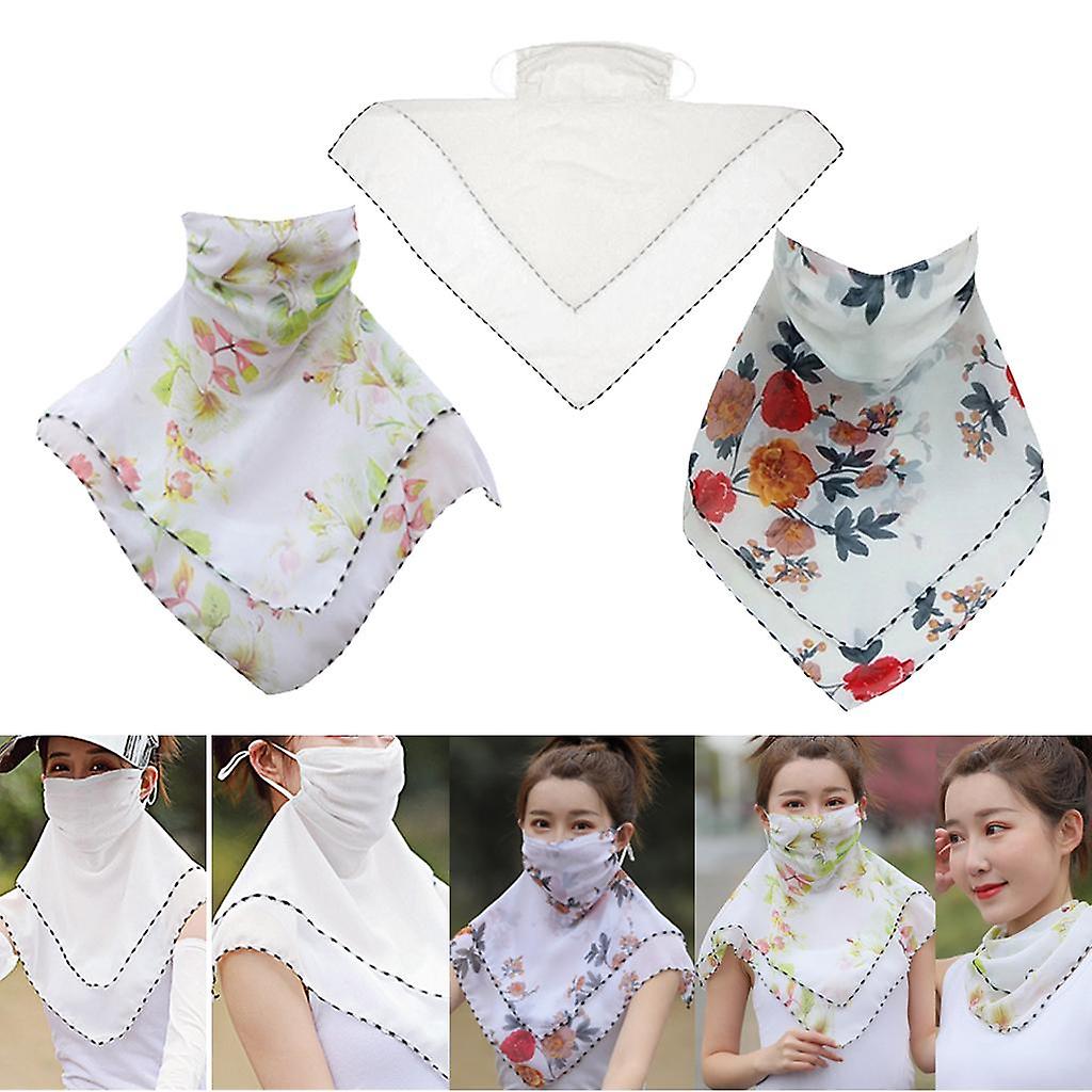 3x Ladies Earloop Half Face Mask Scarves Dust-proof  Scarf Neck Cover