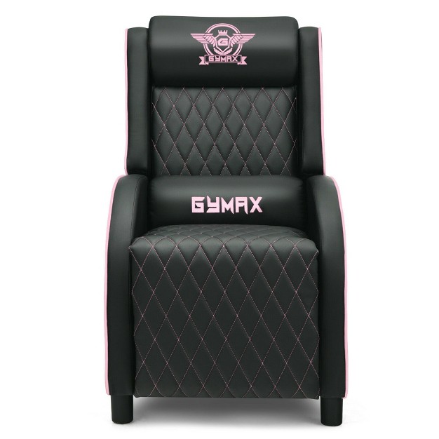 Costway Massage Gaming Recliner Chair Leather Single Sofa Home Theater Seat