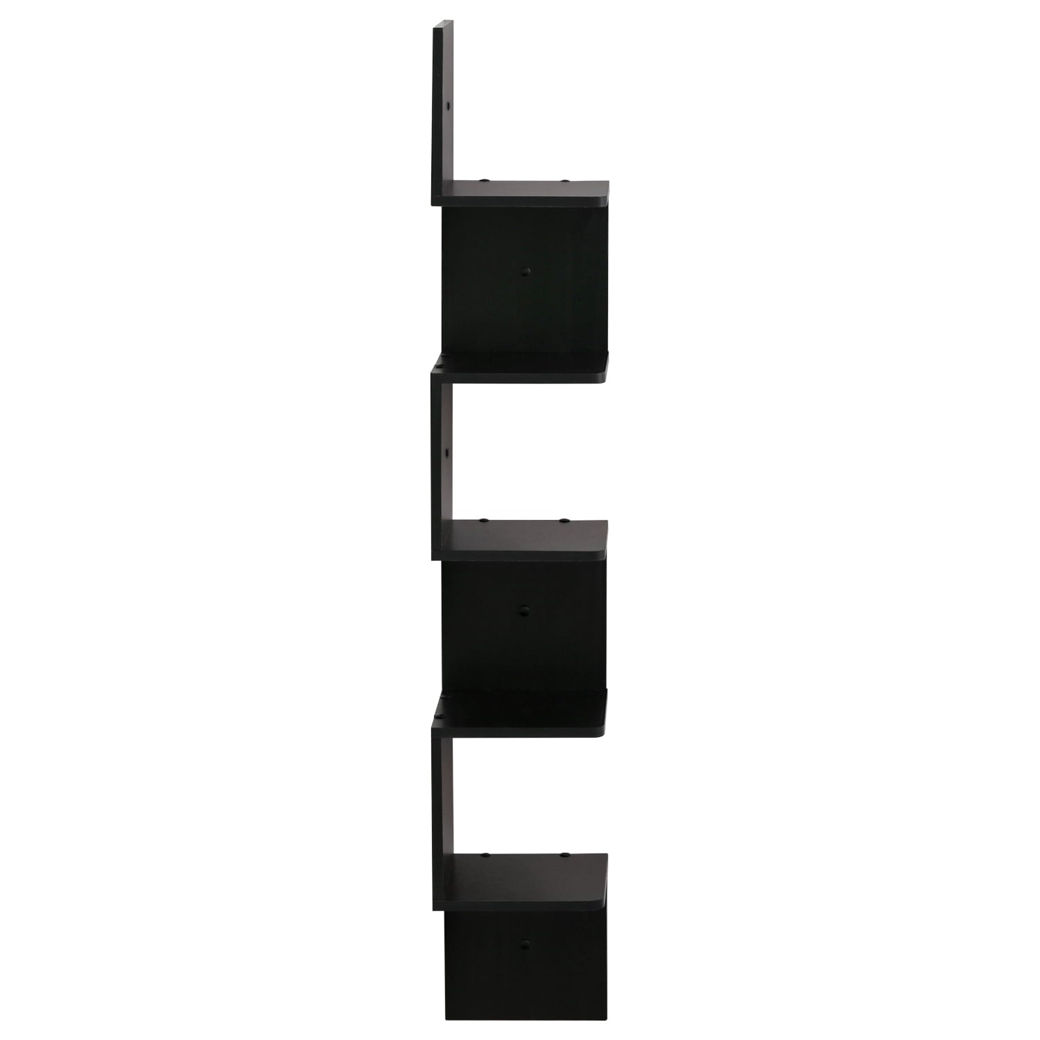 Furinno 5 Tier Wall Mount Floating Corner Square Shelf, FR16123EX