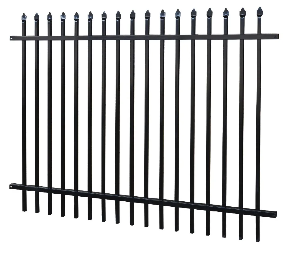 Design Easily Assembled Wrought Iron Weathering Steel Fence Steel Picket Steel Fence Garden Fence