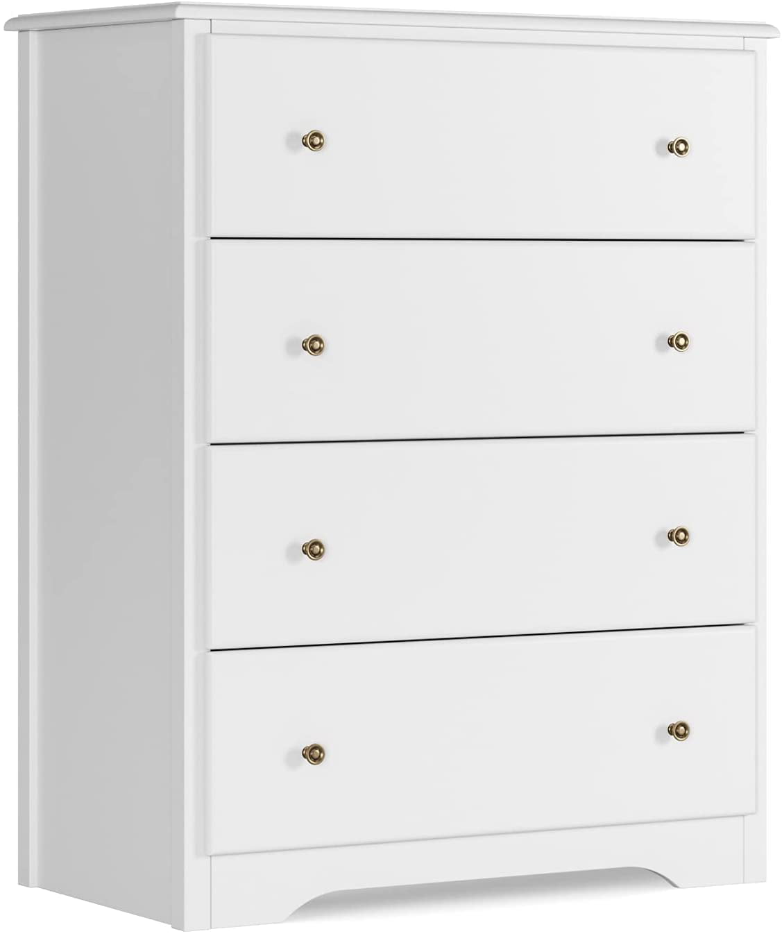 Vebreda Modern Drawer Dresser 4 Drawer Chest, White