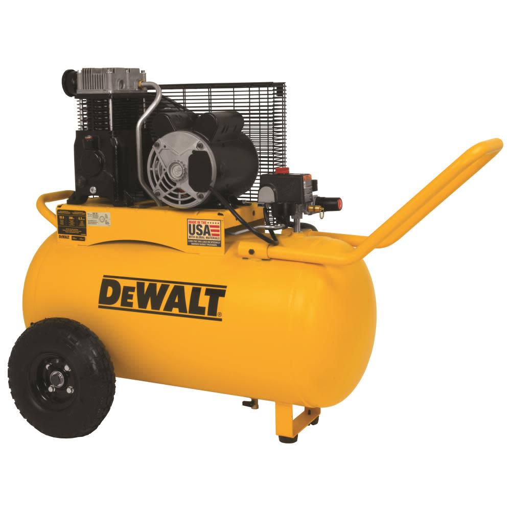 DEWALT Air Compressor Portable Horizontal Electric 20 Gallon 200 PSI