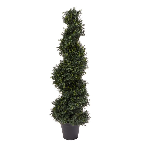 Pure Garden Spiral Cypress Artificial Tree，Green