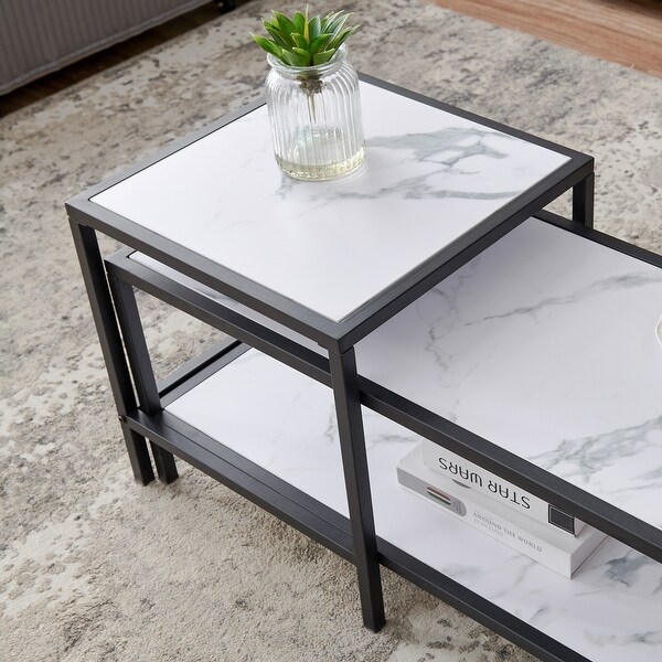 Square and rectangle Modern Nesting coffee table