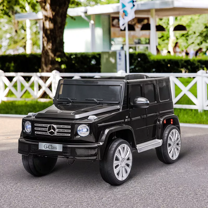 Aosom 12V Mercedes Benz G500 Battery Kids Ride On Car with Remote Control Bright Headlights and Working Suspension