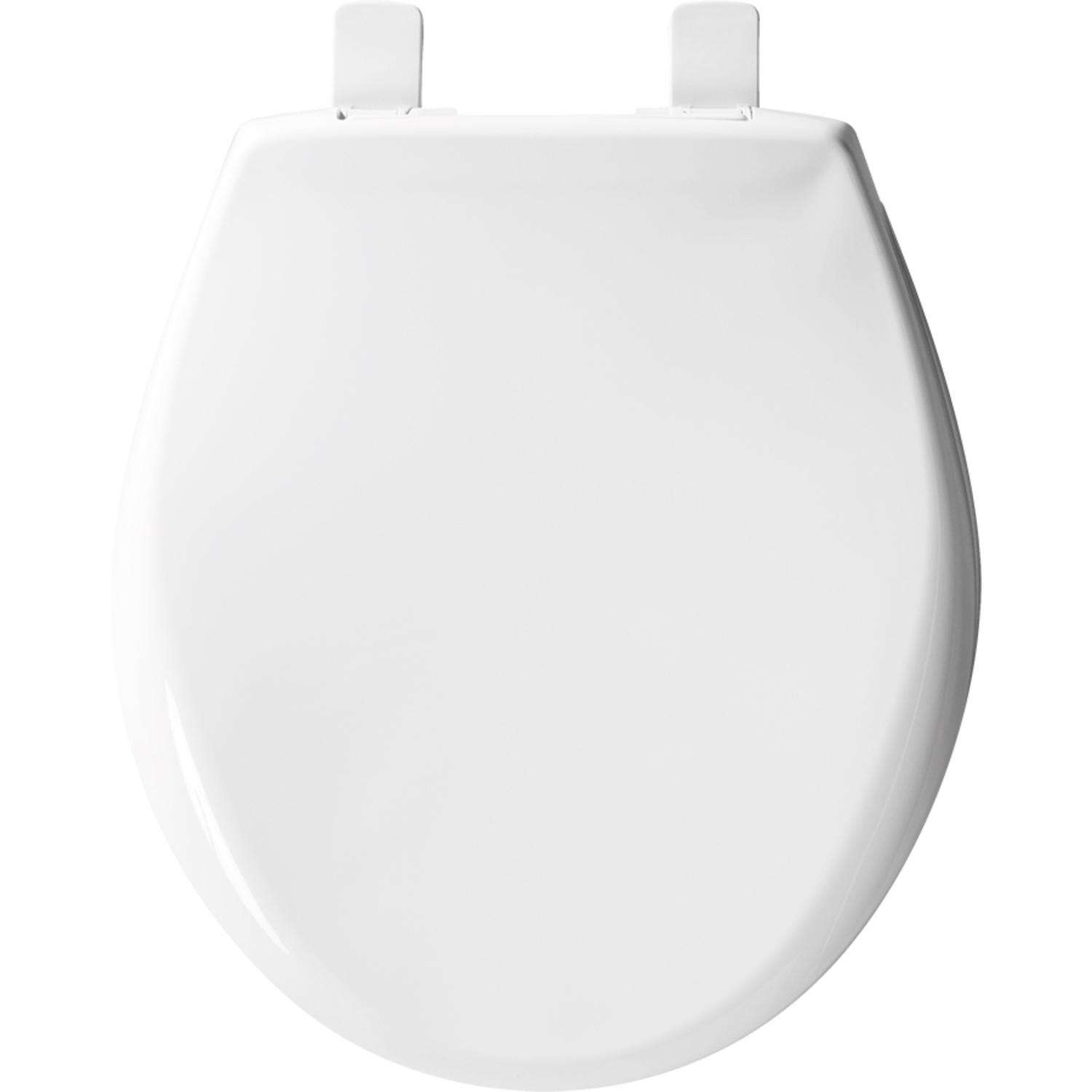 Mayfair by Bemis Affinity Slow Close Round White Plastic Toilet Seat