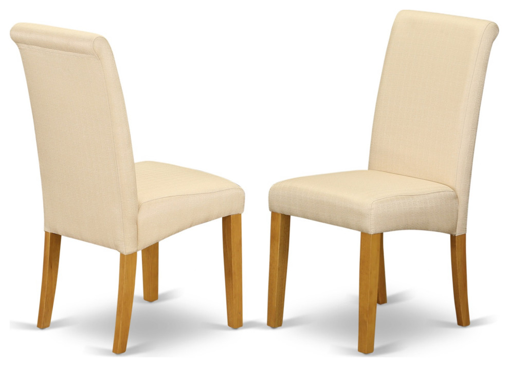 Set of 2 Parson Chair With Linen Fabric  Light Baige   Transitional   Dining Chairs   by Timeout PRO  Houzz