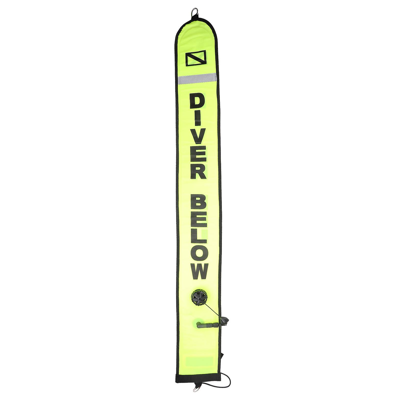 High Visible Inflatable Scuba Diving Smb Surface Signal Marker Buoy(fluorescence Green， 1.2m)