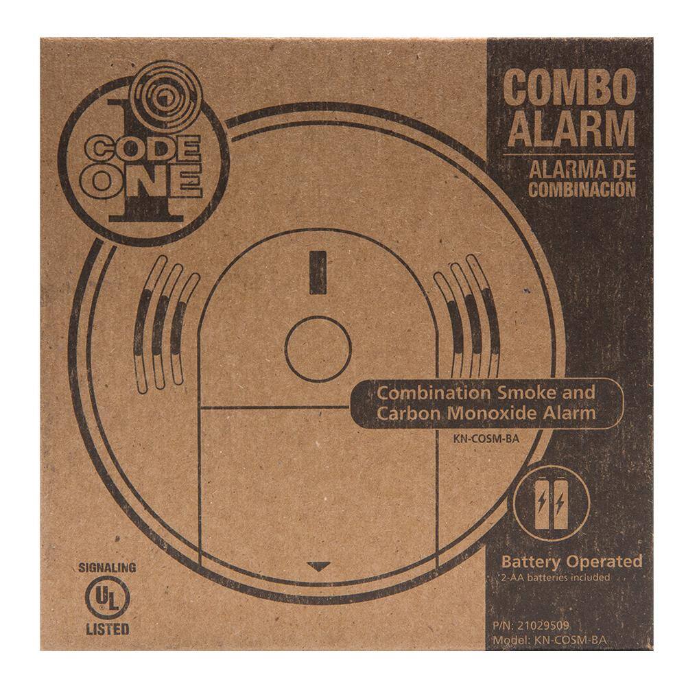 Kidde Code One Battery Operated Smoke and Carbon Monoxide Combination Detector with Voice Warning 21029509