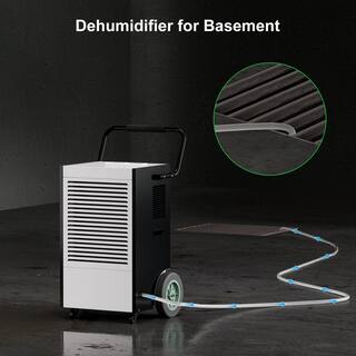 225 pt. 8000 sq. ft. Commercial Dehumidifier in. White with with Drain Hose and Auto Defrost Dehumidifier6