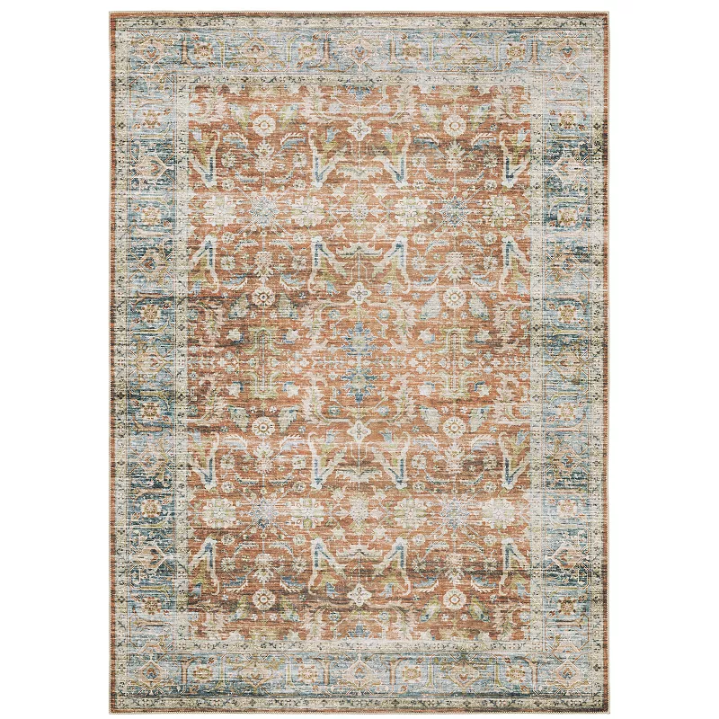 StyleHaven Clarissa Washable Bordered Ornate Area Rug