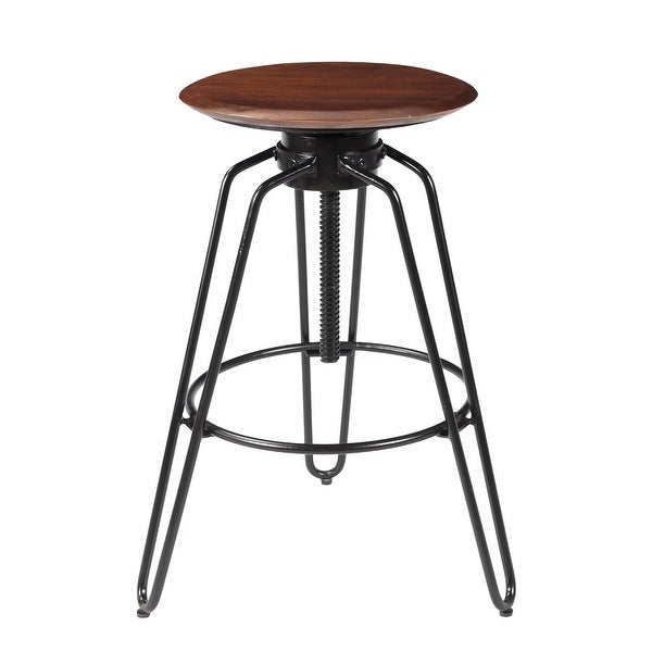 Cove Walnut and Black Barstool - 17