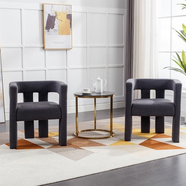 Fabric Upholstered Accent Chair for Living Room (Set of 2)