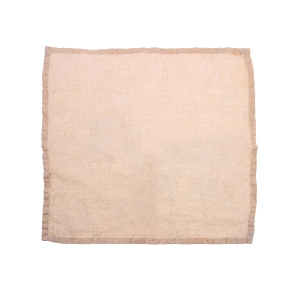 Natural linen salmon napkins (set of 2)